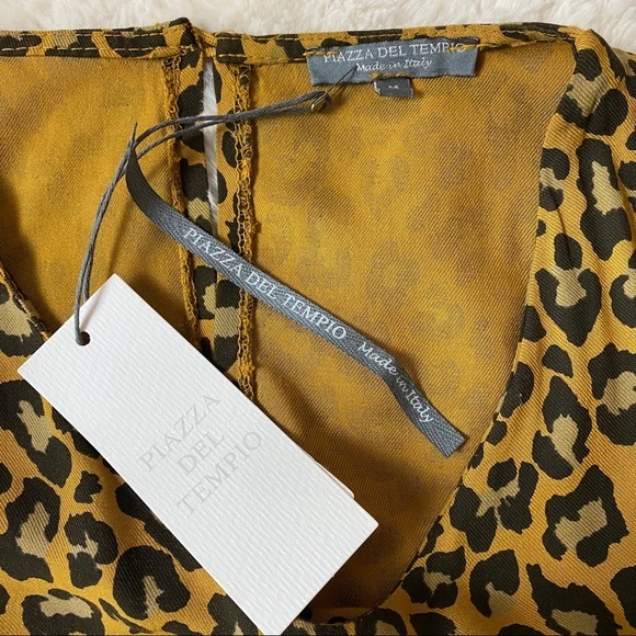 NWT Piazza del Tempio Cheetah Print Dress Medium - Picture 5 of 11